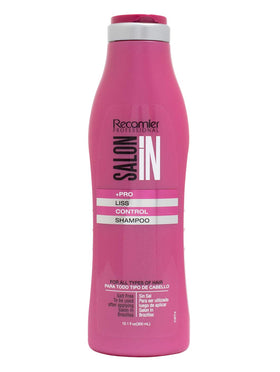 Recamier Salon In Liss Control hair silk-texture close-up, smooth feel.