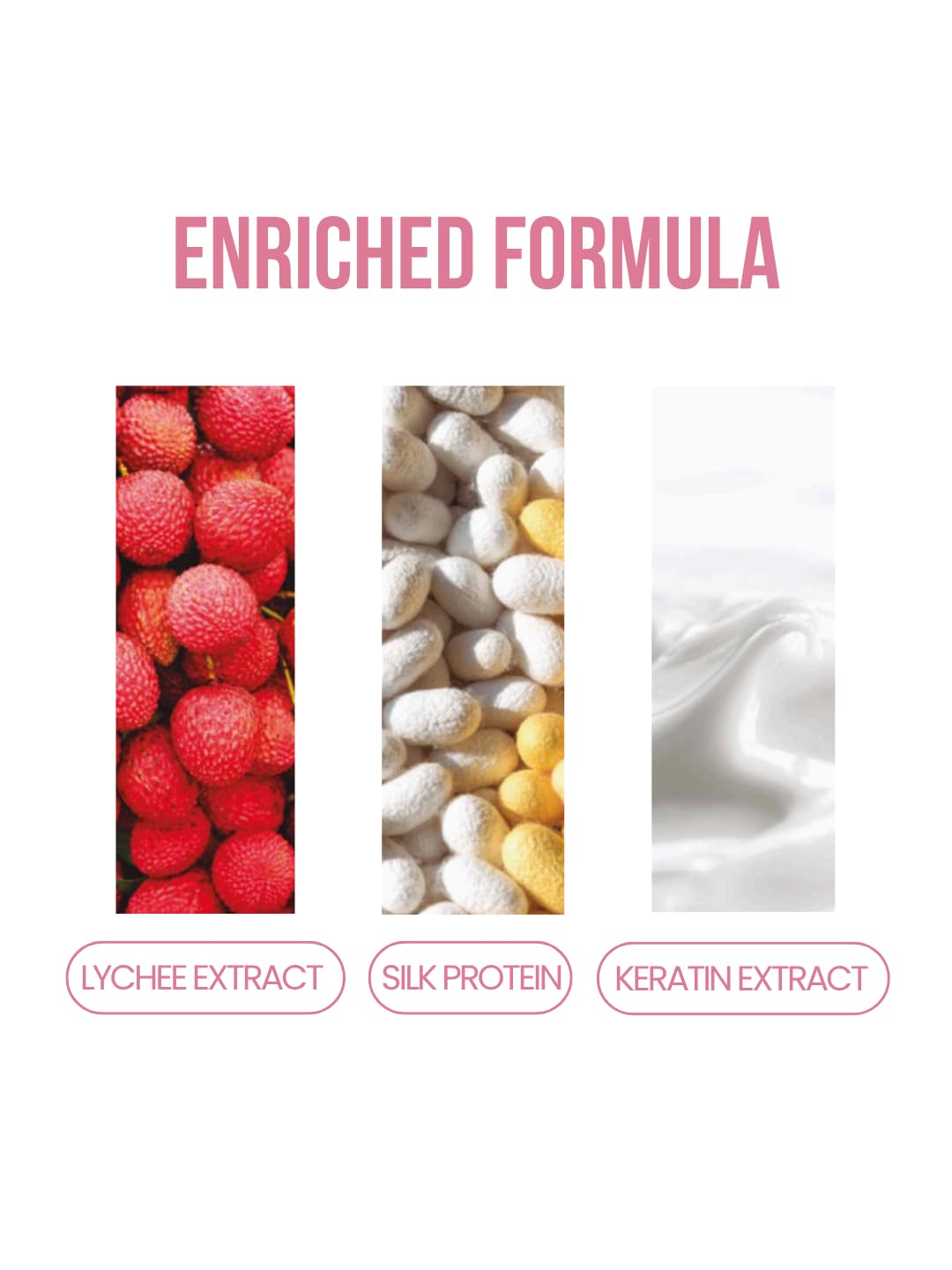 RECAMIER Salon In Liss Control Shampoo silk proteins closeup emphasizes nourishment