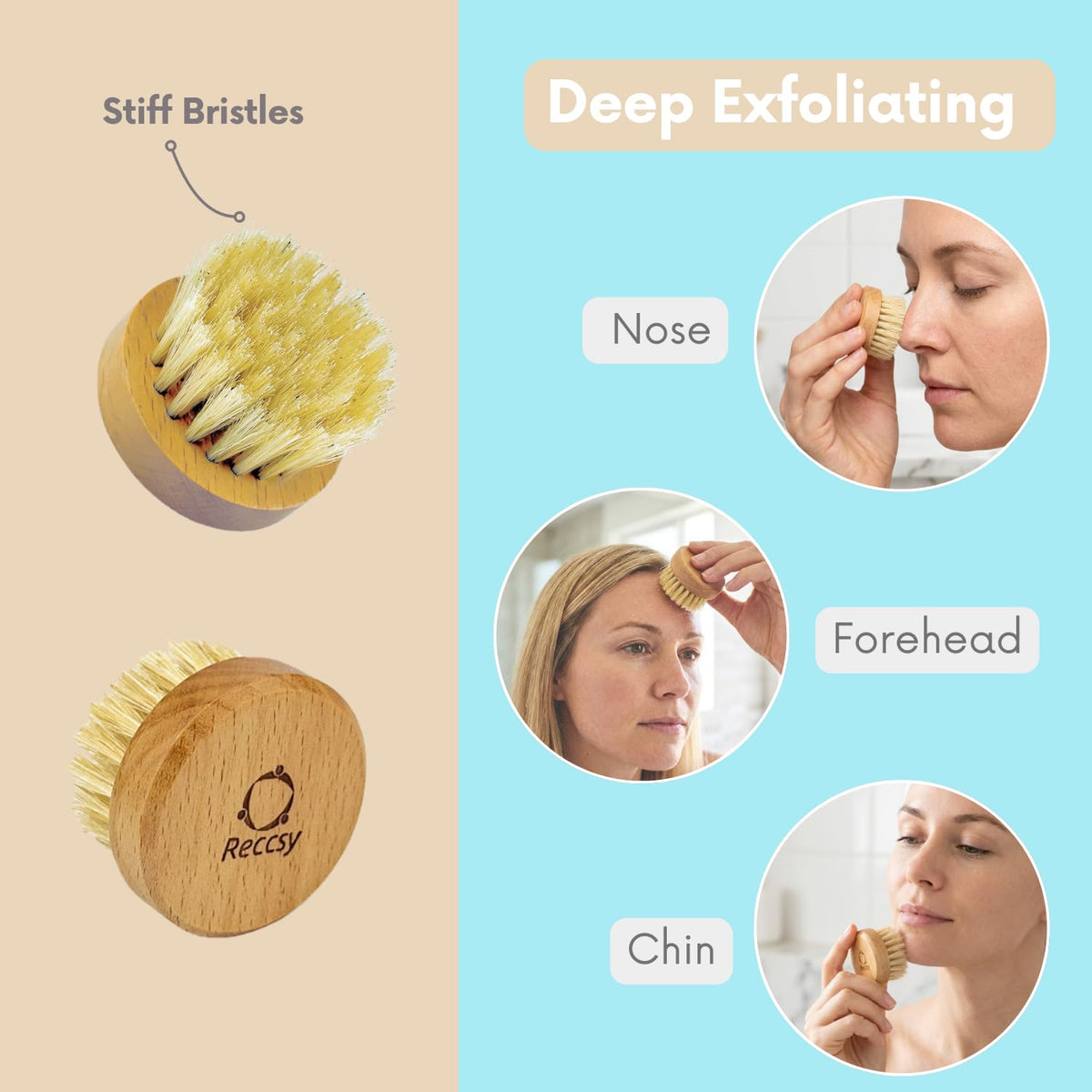 Reccsy Plush terry cloth side removes makeup gently.