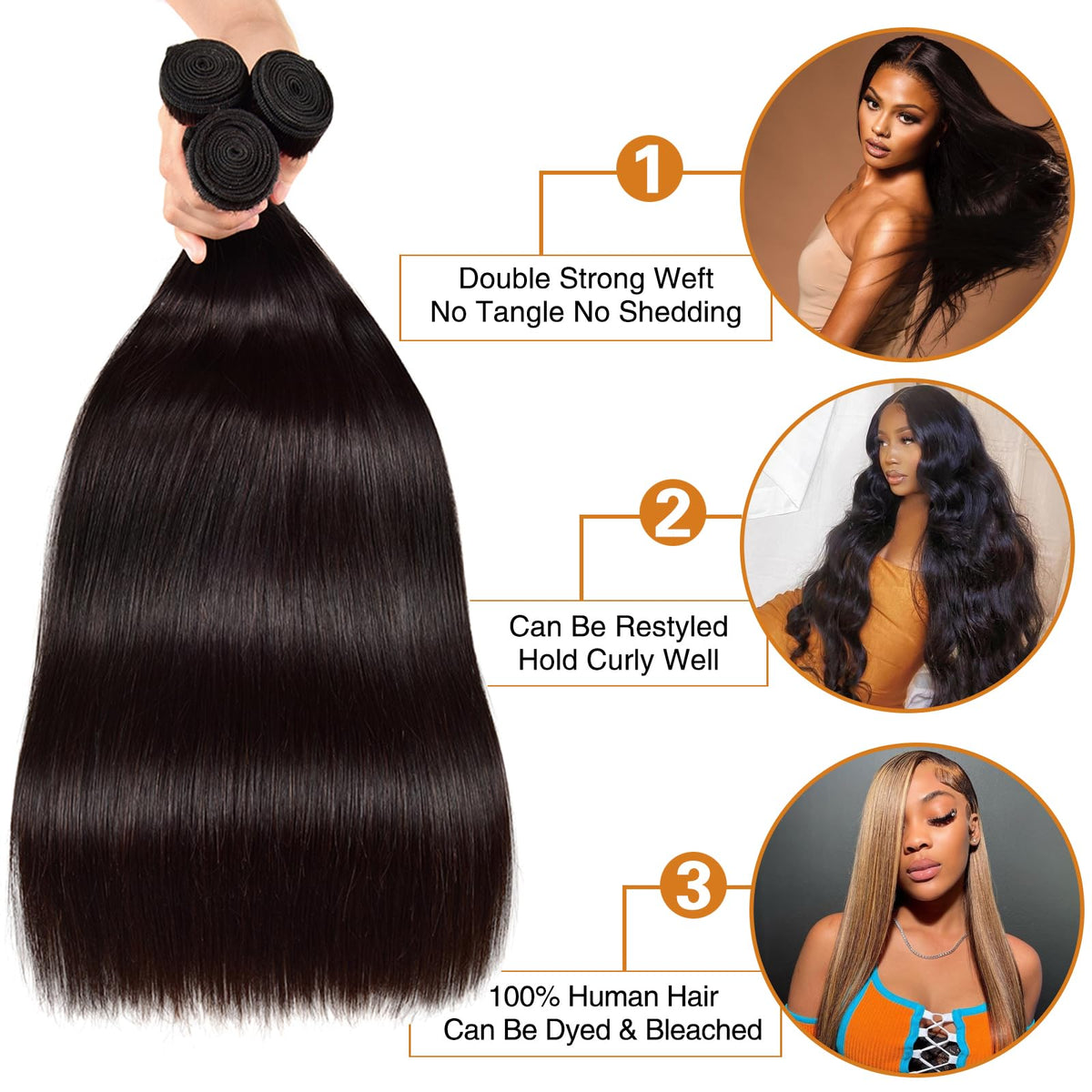 RECIFEYA bundles weigh 100±5 grams for balanced fullness