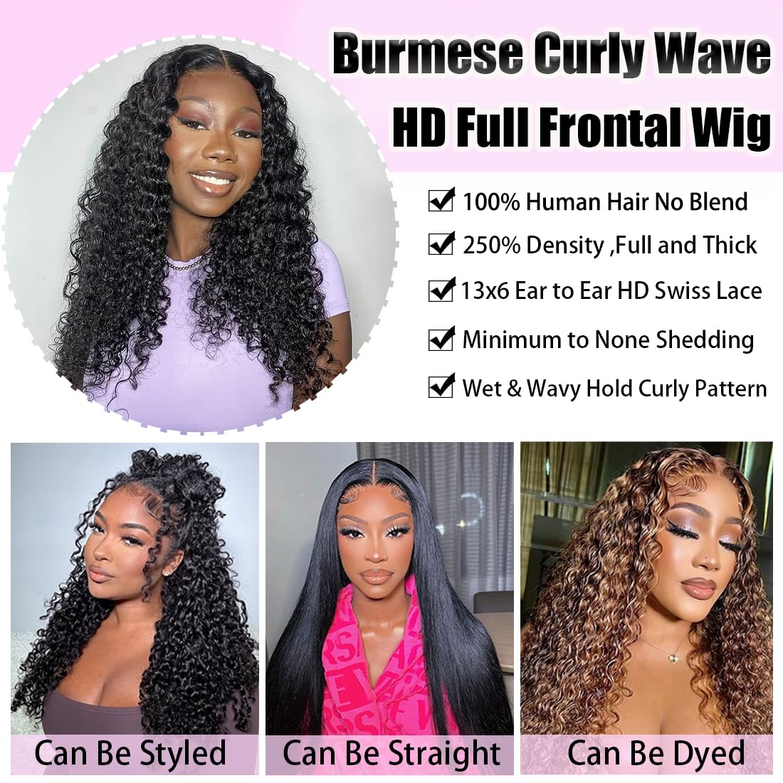 Recomtic 13x6 lace-front visibility with seamless skin-melt on model
