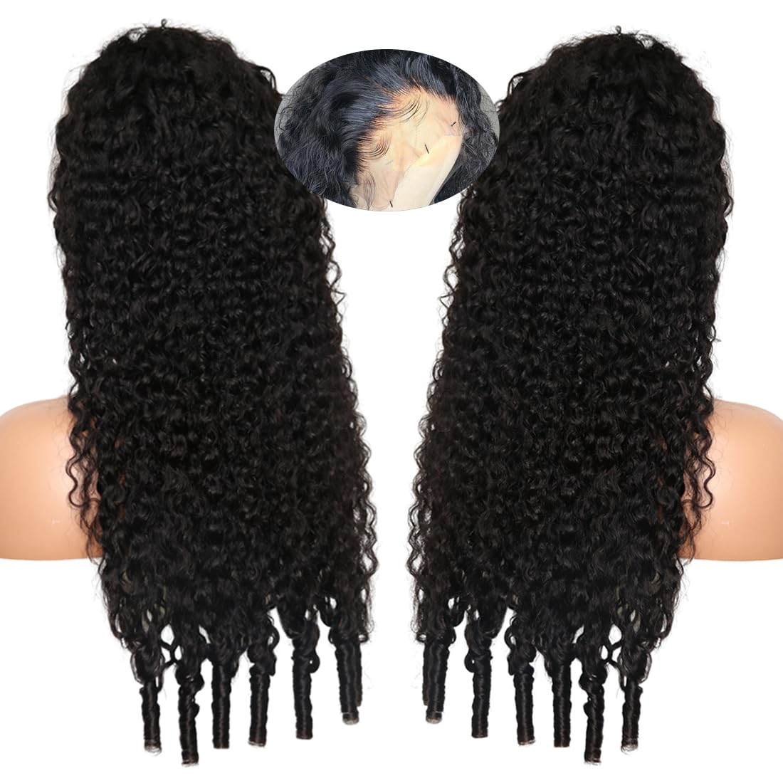 Recomtic water-wave texture closeup showing soft curls and shine