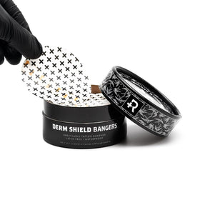 Recovery Derm Shield Bangers waterproof bandage closeup shows discreet, dry coverage.