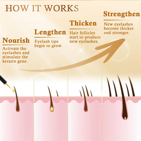 Recuren Plus application at lash base—easy daily use with a gentle formula.