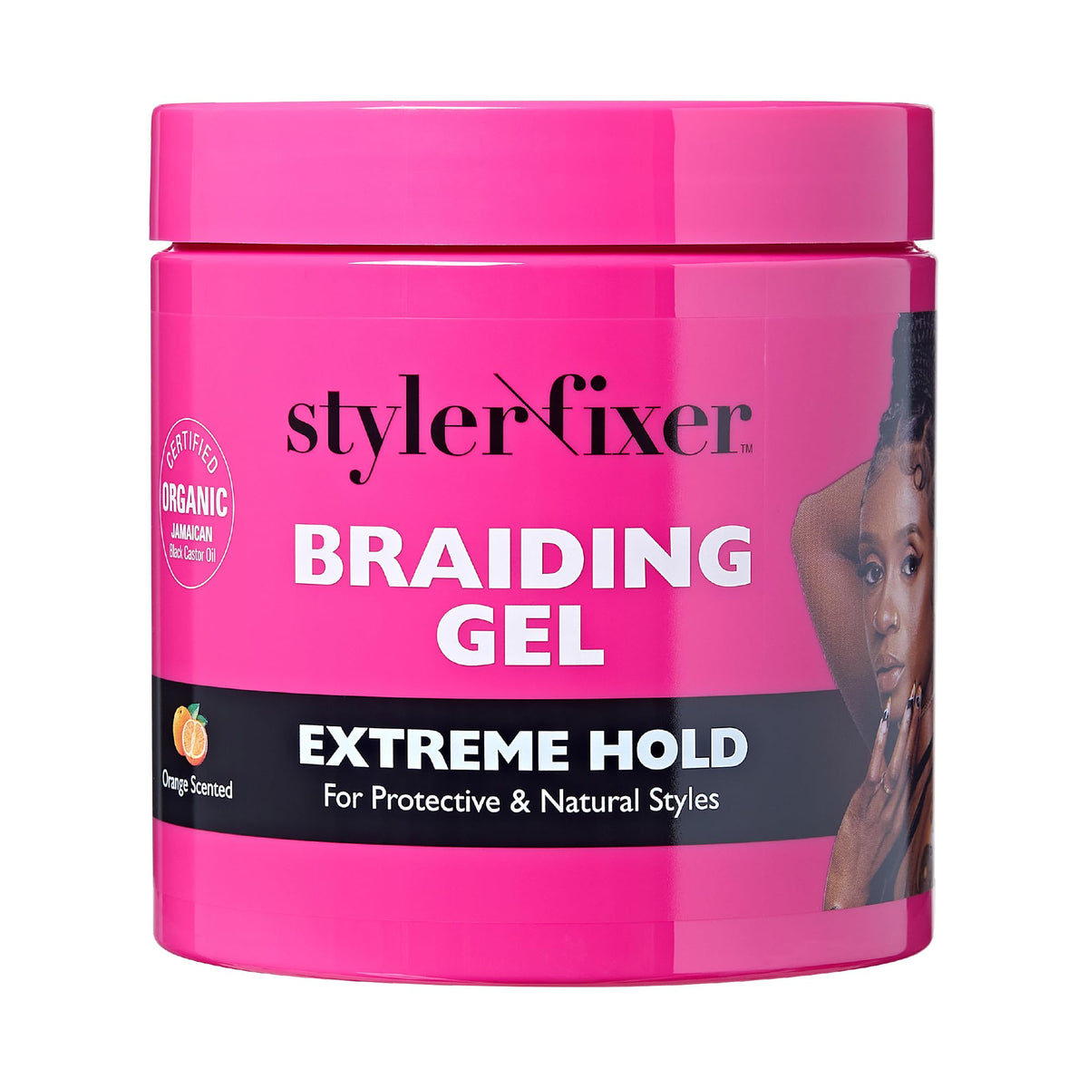 Red by Kiss Braiding Gel Extreme Hold applies smoothly for neat, long-lasting braids.