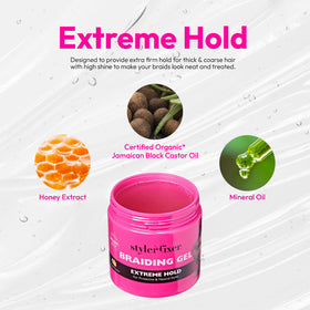 Red by Kiss Braiding Gel root application for precise braiding control