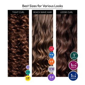 Multiple shapes in Red by Kiss Flexi Rods enable varied looks.