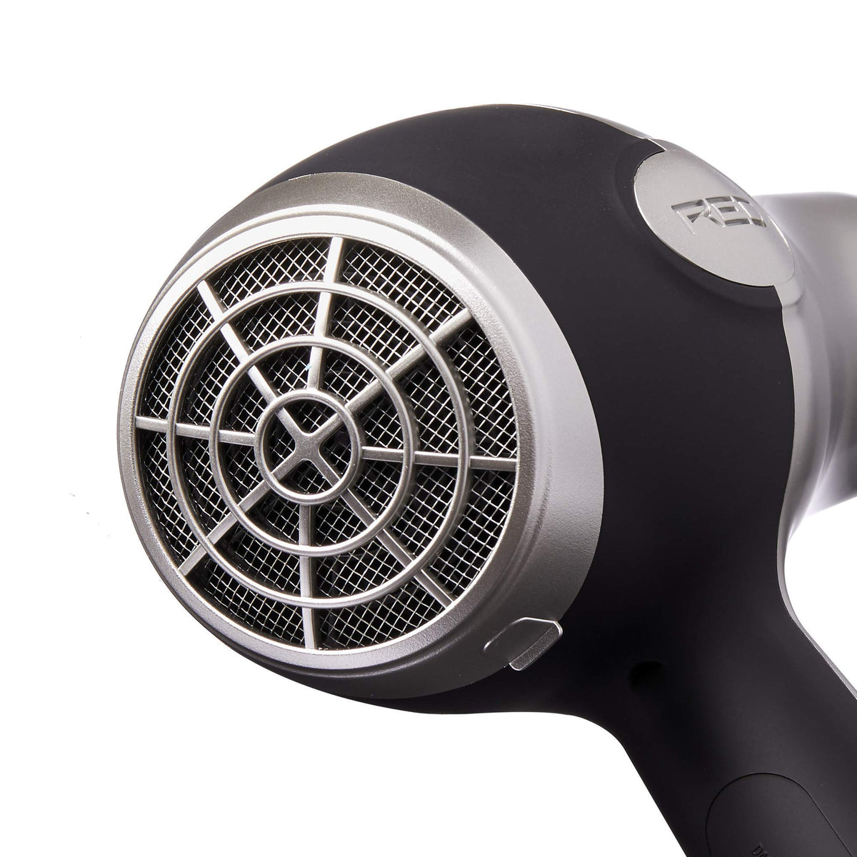 Red by Kiss tourmaline ceramic tech close-up highlights frizz-control and shine