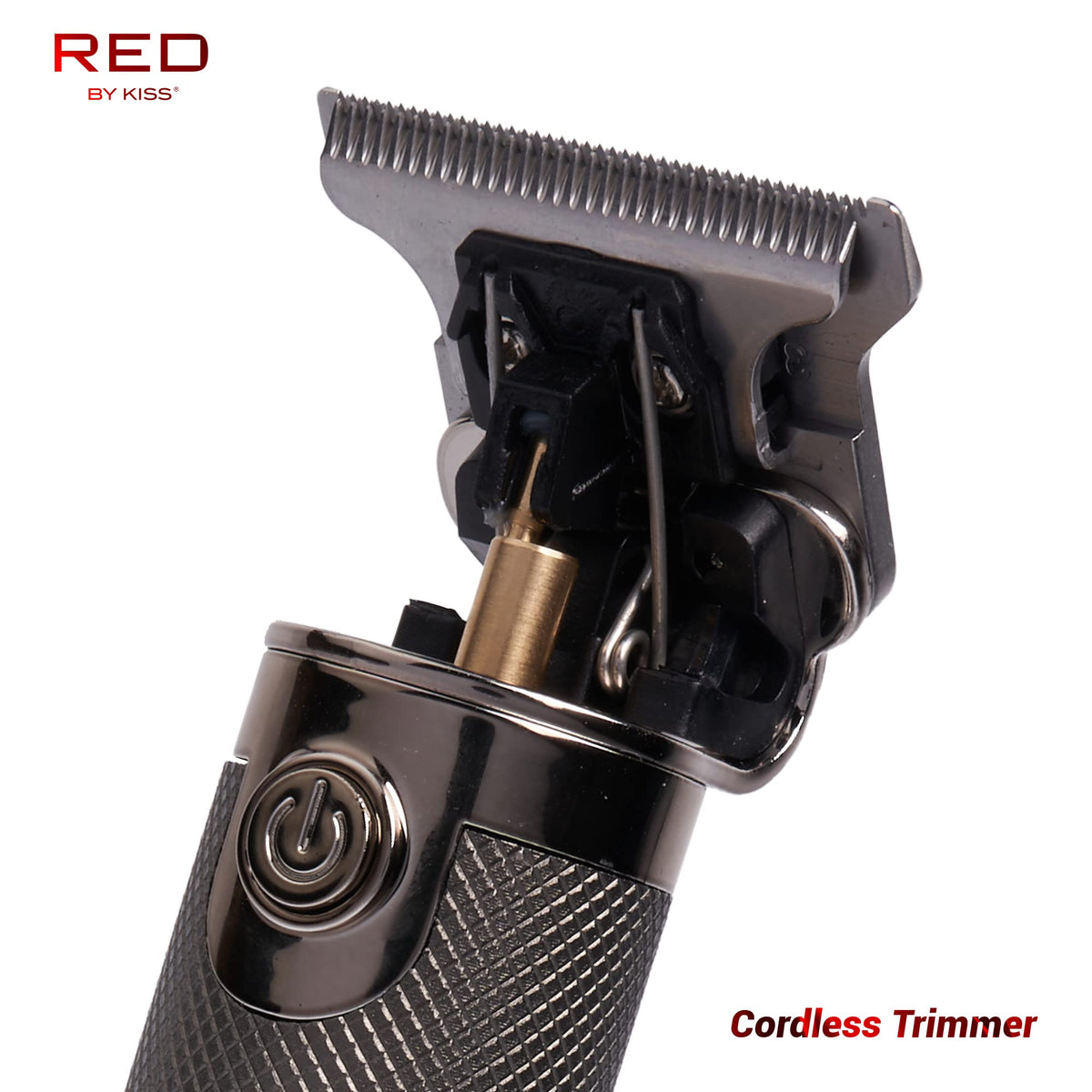 Red by Kiss Hair Trimmer with precision blade for even edge lines.