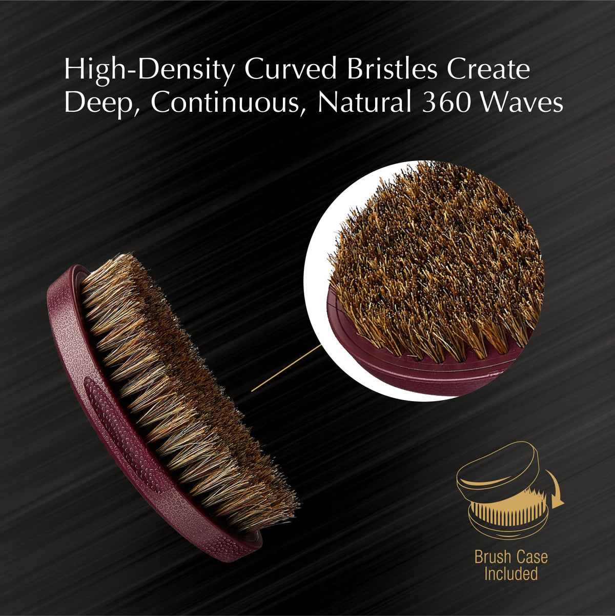 Red by Kiss soft high-density bristles close-up providing gentle scalp stimulation