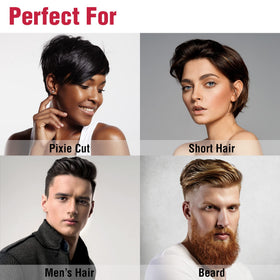 Red by Kiss Titanium Styler Pencil Flat Iron pixie-cut use for precise edges.
