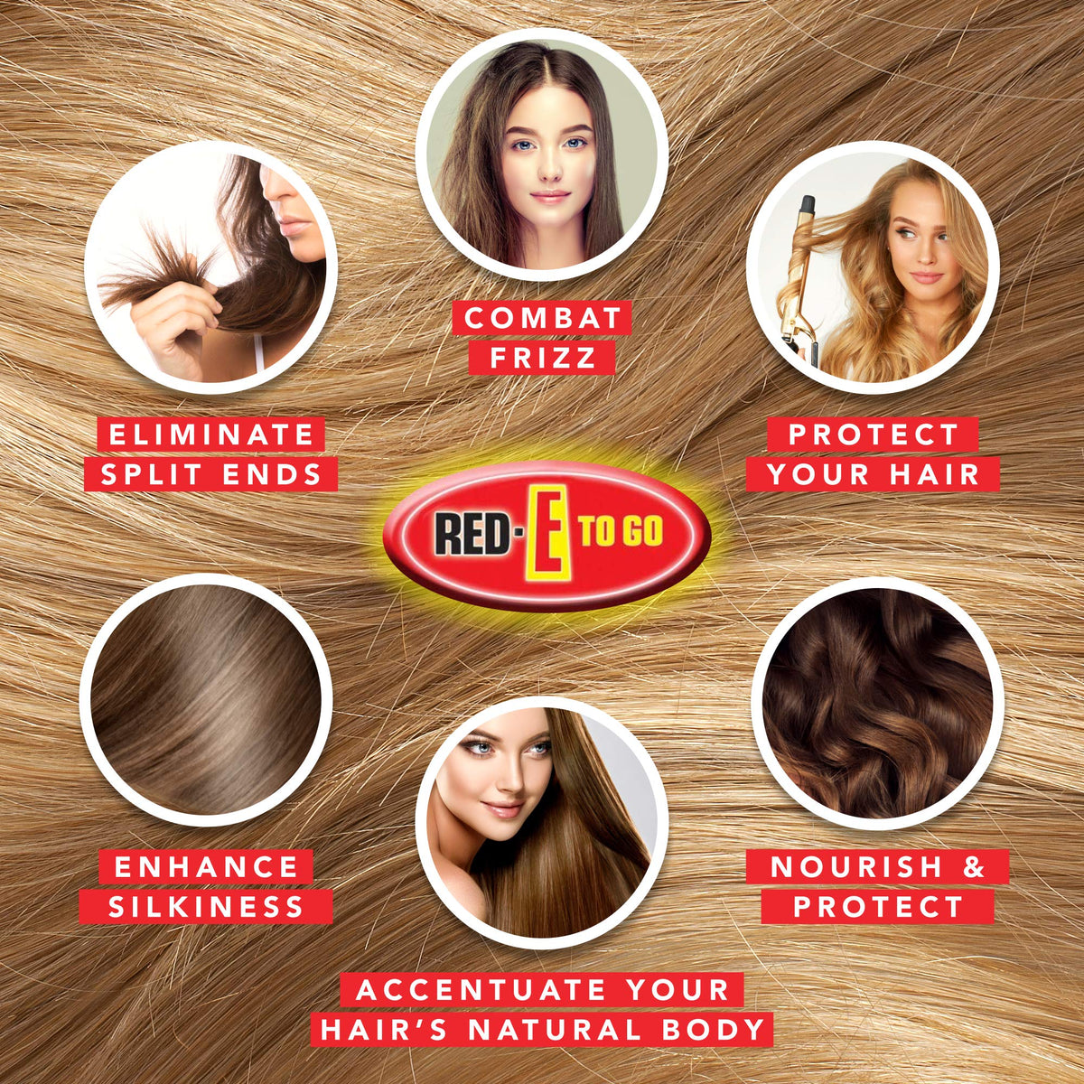 Red-E To Go leave-in spray bottle demonstrates quick hydration and detangling.