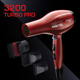 Red Pro 3200 Turbo Pro detangler pik close-up shows smooth detangling action