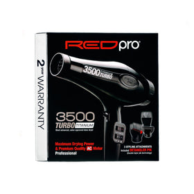 RED Pro 3500 Turbo Titanium Hair Dryer attachments for versatile styling options