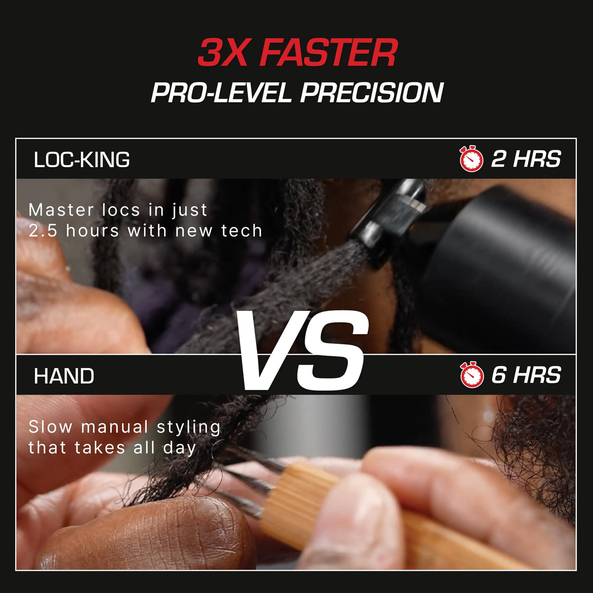 RED Pro portable professional loc tool ideal for mobile salons.