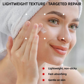 Redcool Caffeine Eye Serum on skin showing smooth application.
