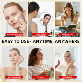 Redcool Caffeine Eye Serum being softly massaged into the eye contour.