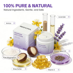 Redcool vitamin E hydrates skin to stay soft through the night.