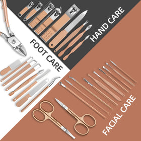 RedFlow rose gold tools for facial grooming including brows and nose