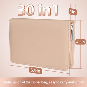 RedFlow rose gold leather case close-up emphasizing durable storage
