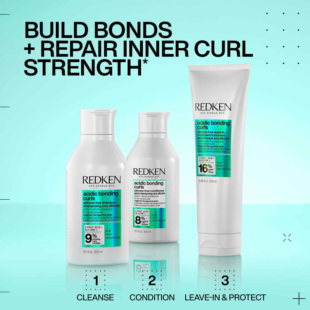 Redken Acidic Bonding Curls Shampoo curl pattern 3A-4C close-up