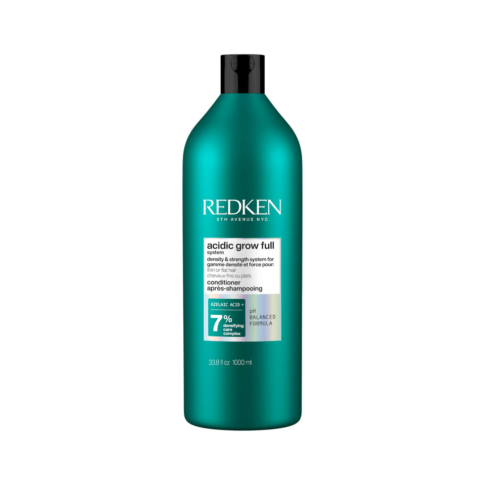 Redken Acidic Grow Full Conditioner bottle front shows lightweight hydration for thinning hair