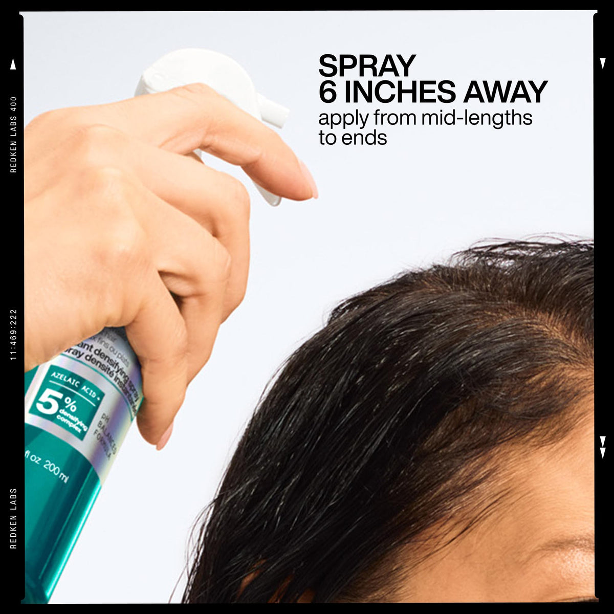 Final look of thicker-looking hair after using the full system