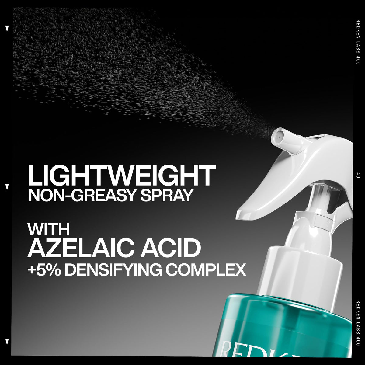 Shampoo and conditioner with the Redken system shown beside the spray