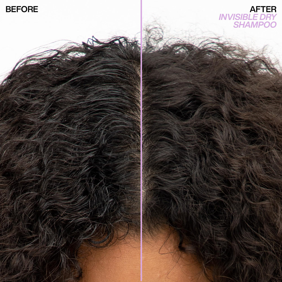 Redken Invisible Dry Shampoo used on dark hair with no white residue