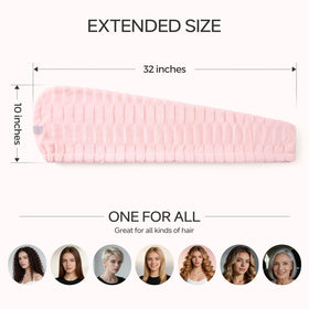 REDKISS secure tie-back design towel keeps hair in place after shower