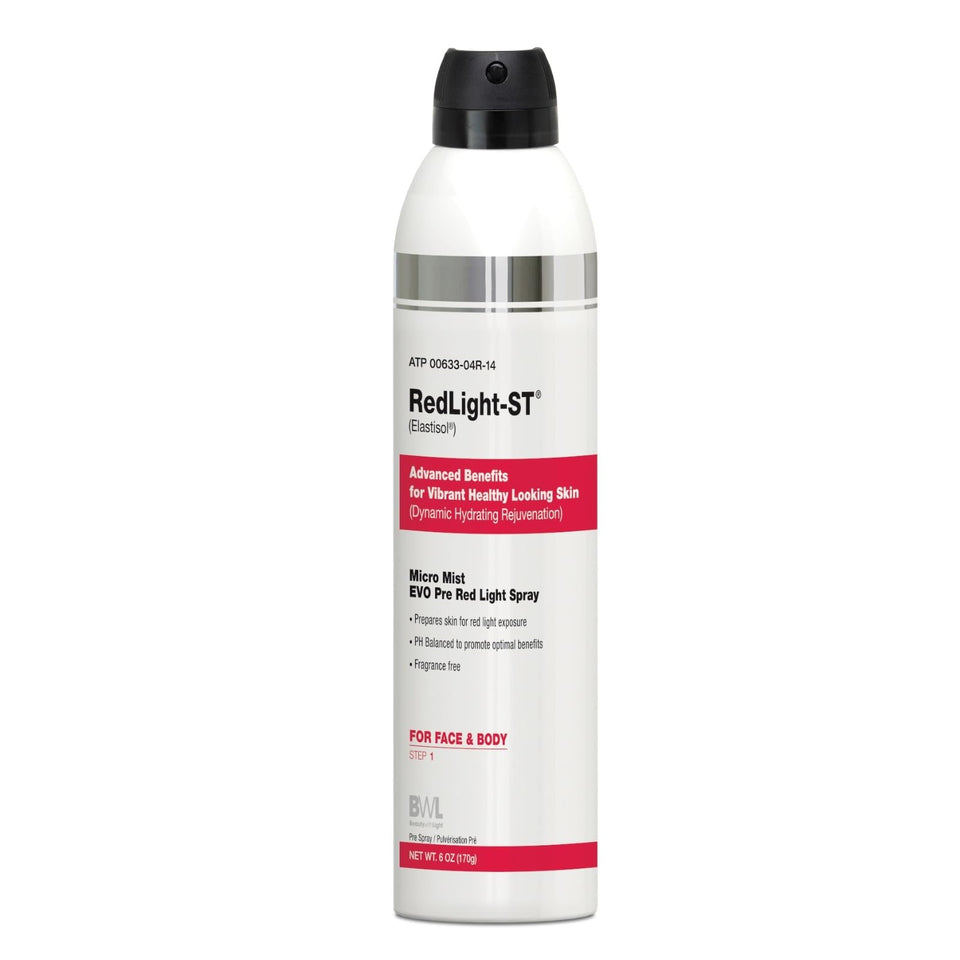 RedLight-ST Micro Mist bottle preps skin for pre-therapy routine.