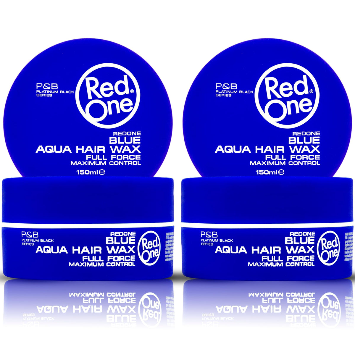 Redone Hair Wax Blue 2-pack front view showing packaging and value