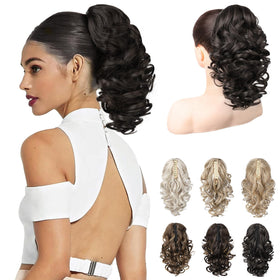 REECHO 12-inch ponytail extension with loose curly for instant volume