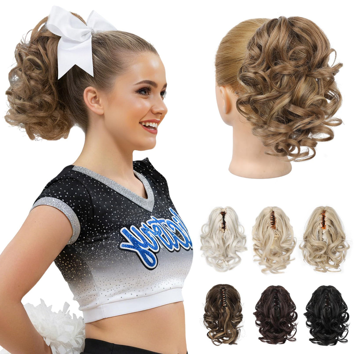 REECHO 9-inch ponytail extension adds volume for daily styling.
