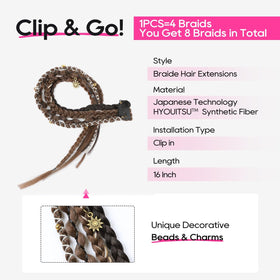 REECHO beads and charms clip into hair for instant festival-ready texture.