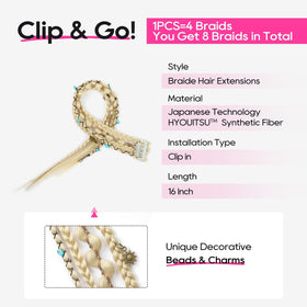 REECHO boho dreadlock braids with beads and charms for festival-ready flair