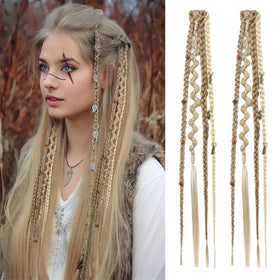 REECHO clip-in braid with beads and charms for a festival-ready boho look