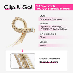 Beaded REECHO braid amplifies texture and glow on blonde hair