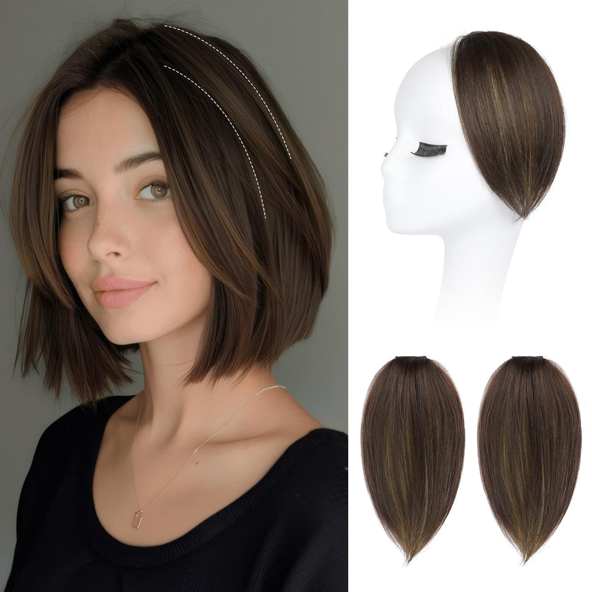 REECHO Clip-in Hair Volumizer crowns with instant volume for everyday fullness.