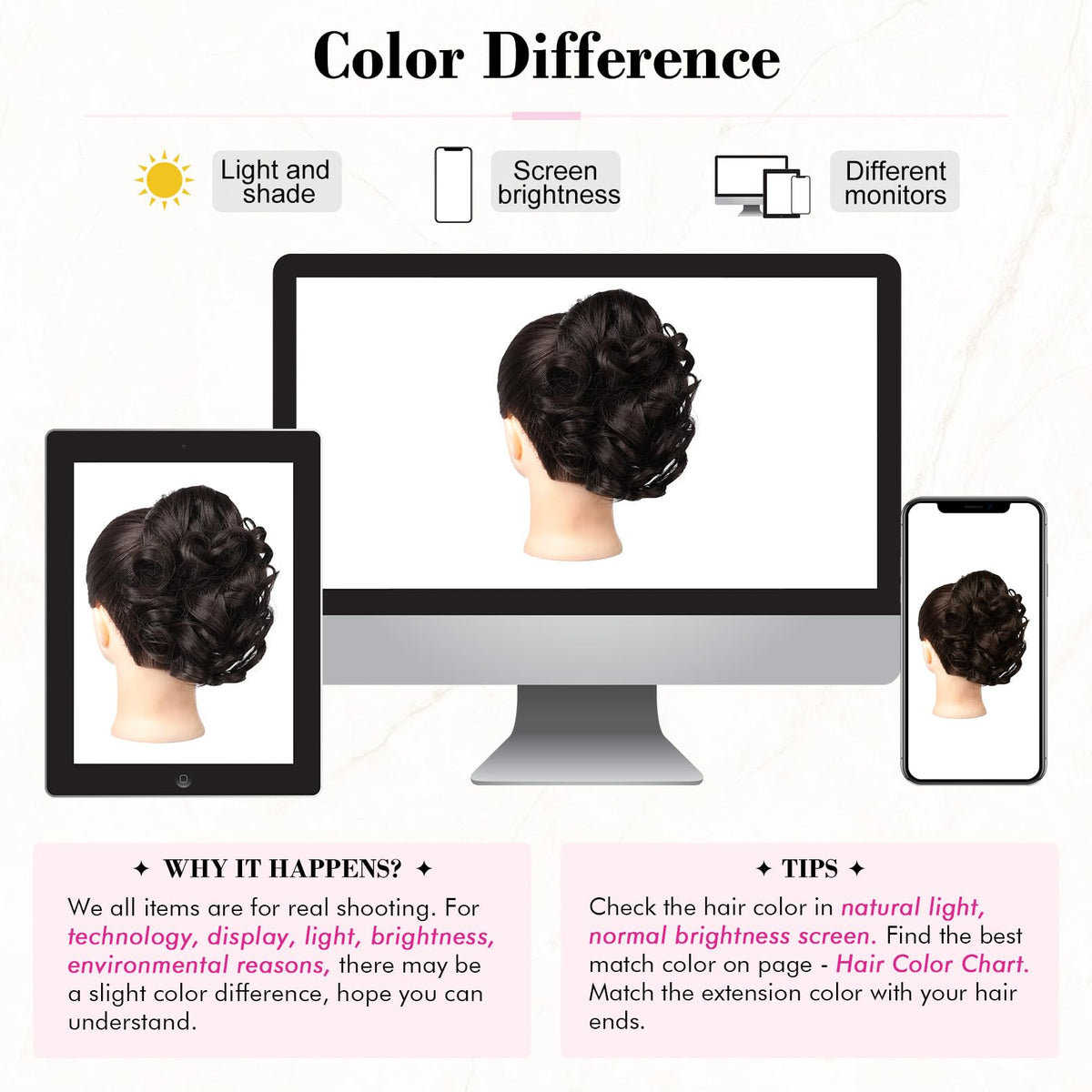 REECHO curly ponytail display shows flexible 9-inch texture