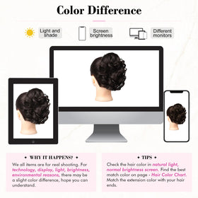 REECHO curly ponytail display shows flexible 9-inch texture