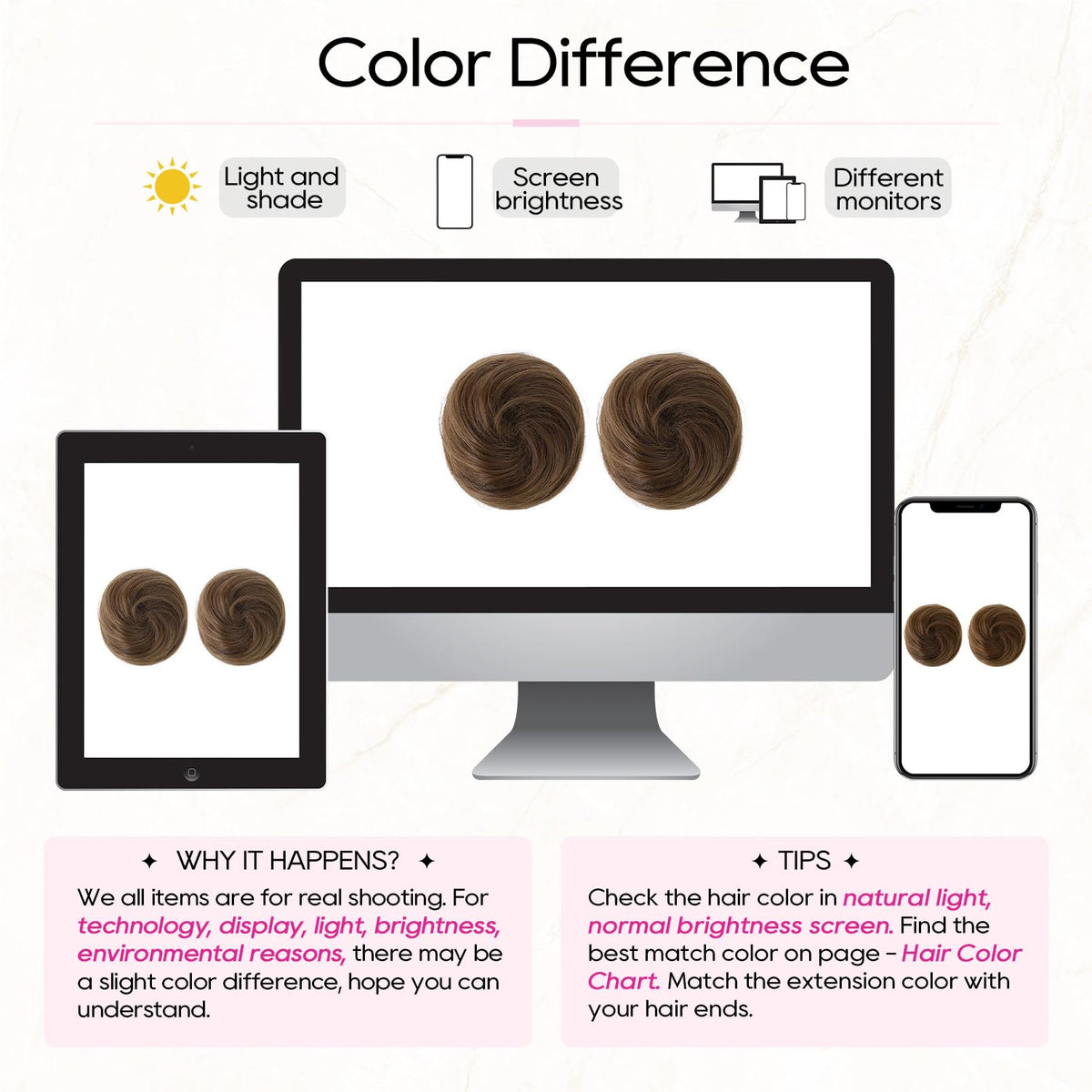 REECHO matte-finish bun with secure grip for firm hold.