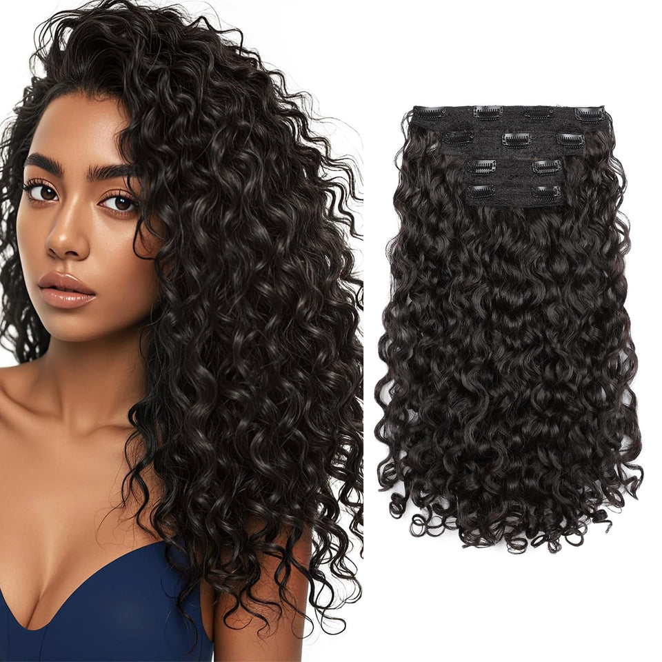 REECHO GoGo Curly clip-in extensions 14in deliver instant volume for a natural look.