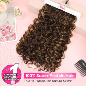 REECHO GoGo Curly extensions clip-in system delivers quick volume.