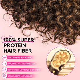 REECHO GoGo Curly extensions invisible lace weft for a seamless, comfortable fit.