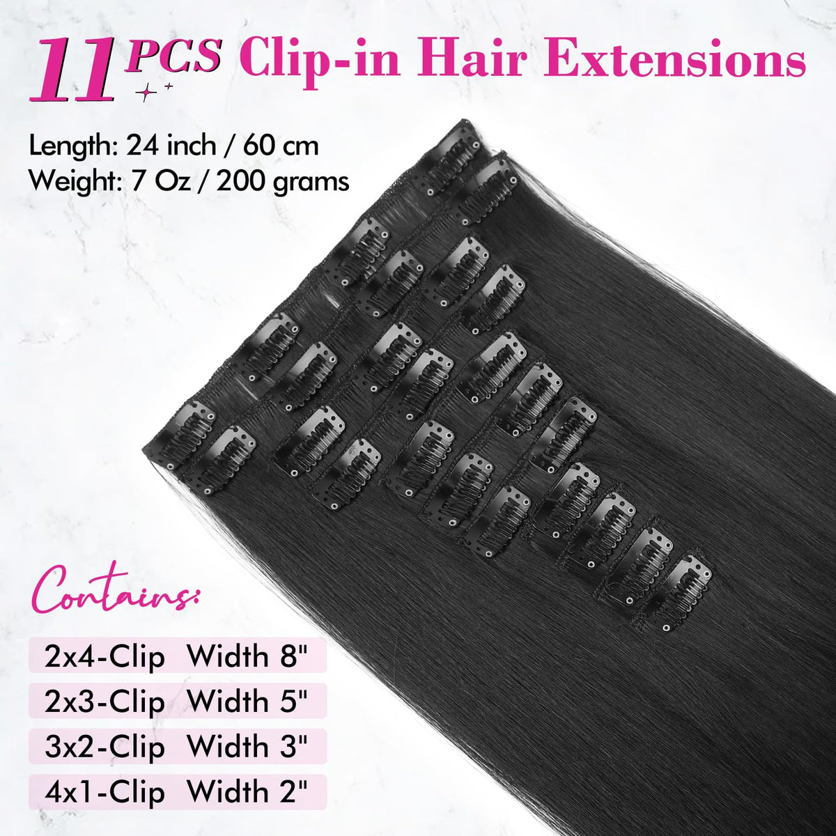 REECHO 8 inch clip-in wefts add quick fullness for updos