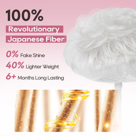 REECHO Hair Topper side profile demonstrating seamless blend with natural hair