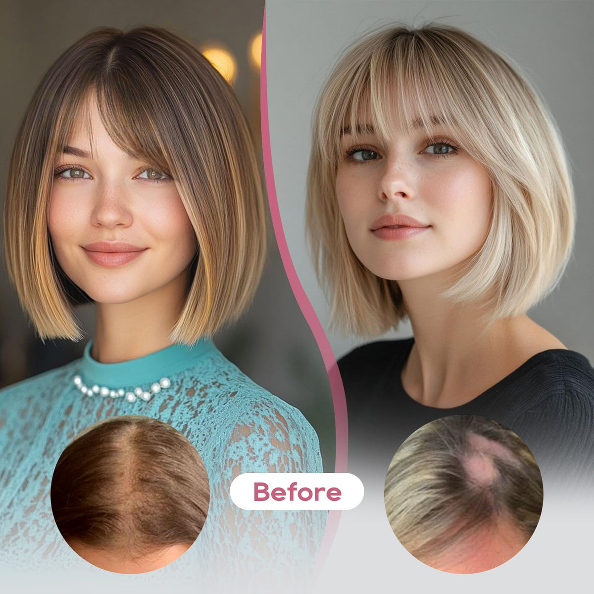 REECHO Hair topper texture with natural luster and softness