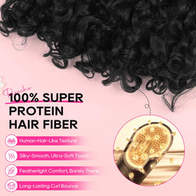 REECHO Invisible lace weft curly extensions for seamless finish.