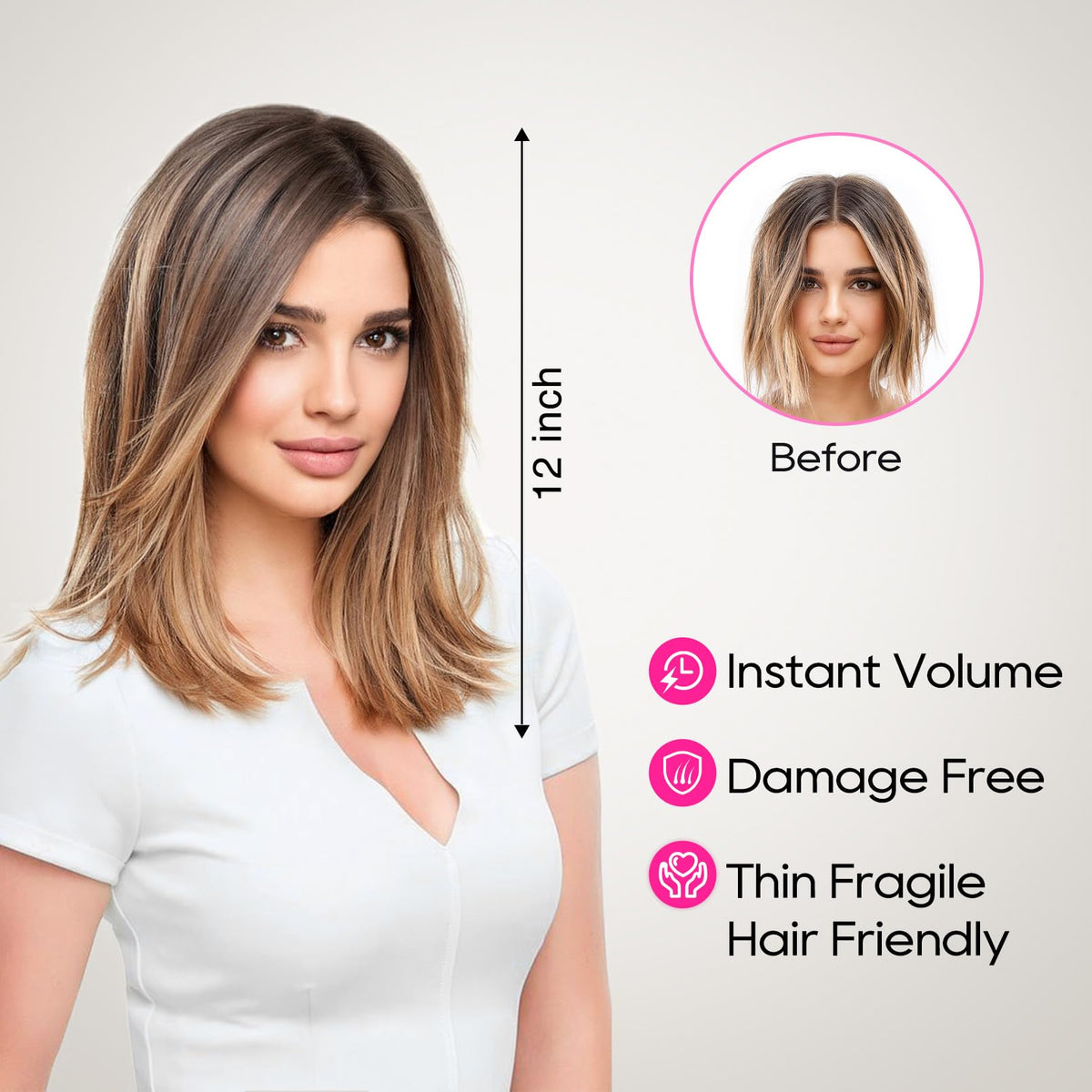 REECHO lightweight luxurious feel mimics real hair with soft touch.